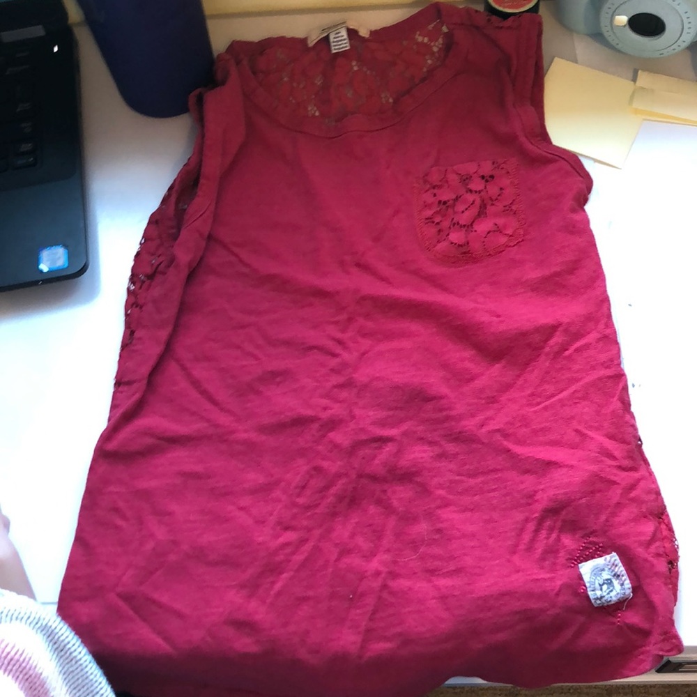 Red tank top